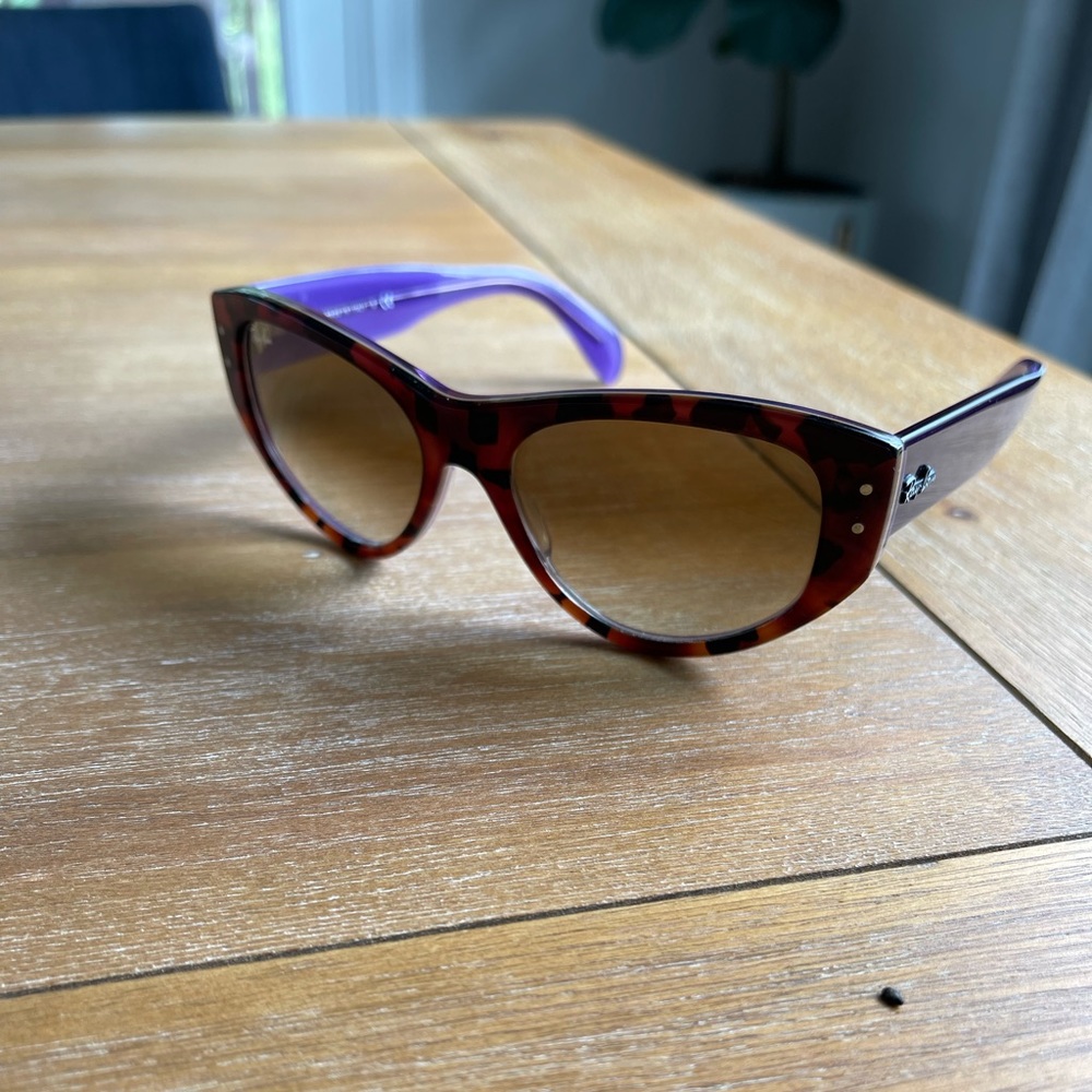 Ray-Ban cat-eye tortoise and purple sunglasses!